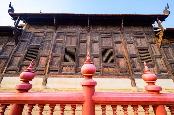 Ancient Wooden Church Wat Phan Tao Chiang Mai Province — Stock Photo, Image