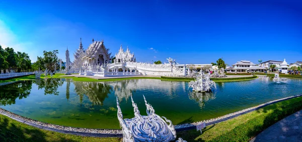stock image CHIANG RAI, THAILAND - November 9, 2020 : Panorama View of Rong Khun Temple, Chiang Rai Province.