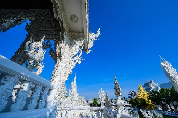Красивый Тайский Стиль Украшения Храме Ронг Кхун Провинция Чианг Рай — стоковое фото