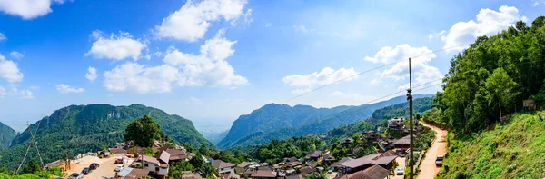 Vista Panoramica Del Villaggio Pha Sulla Montagna Provincia Chiang Rai — Foto Stock