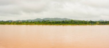 Panorama View of Mekong River in Chiang Saen District, Chiang Rai Province.