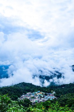 Mong Hill Tribe Village with Mountain View at Doi Suthep Pui National Park, Chiang Mai Province.