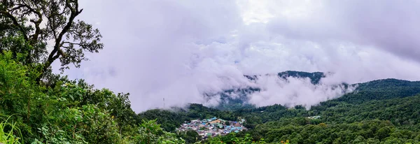 Panorama View Mong Hill Tribe Village Mountain View Doi Suthep — Stok fotoğraf