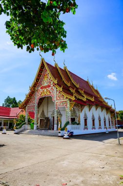 NAN, THAILAND - November 5, 2020 :  Thai Style Church in Prang Temple, Nan Province.