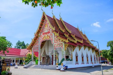 NAN, THAILAND - November 5, 2020 :  Thai Style Church in Prang Temple, Nan Province.