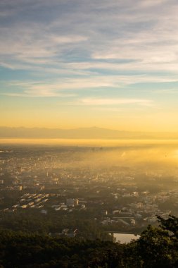 Chiang Mai city with morning sky, Thailand.