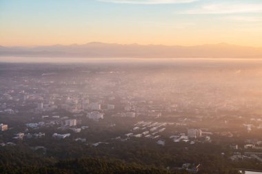 Chiang Mai city with morning sky, Thailand.