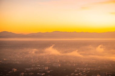 Chiang Mai city with morning sky, Thailand.