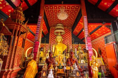 Old Buddha Statue in Muen Ngen Kong Temple, Chiang Mai Province.