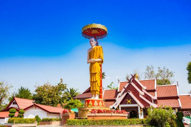 LAMPANG, THAILAND - March 8, 2020 : Monument of Luang Pho Kasem Khemmako, Lampang province.