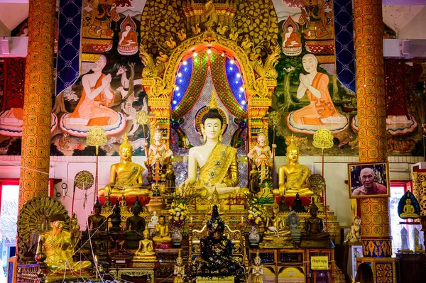 Nan Thailand November 2020 White Buddha Statue Beautiful Thai Style — Photo