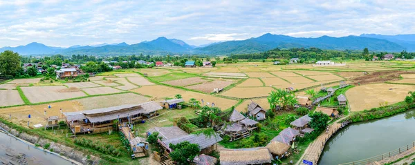 Nan Thailand November 2020 Panorama View Rice Field Phuket Temple — Foto de Stock