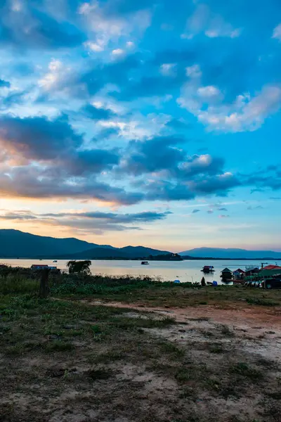 Lago Doi Tao Por Noche Provincia Chiangmai — Foto de Stock