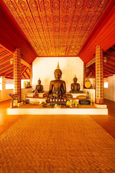 Black Buddha Statue Wat Pha Lat Chiang Mai Province — Stock fotografie