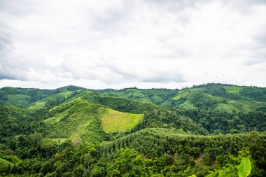 Tayland 'ın Phayao eyaletindeki dağ manzarası.