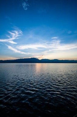 Beautiful Kwan Phayao in the evening, Thailand.