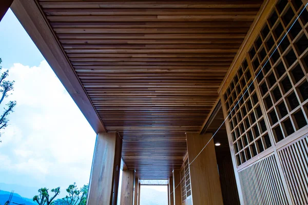 Una Zona Edificio Stile Giapponese Terra Hinoki Thailandia — Foto Stock