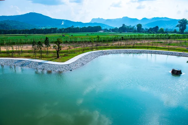 stock image The lake in Hinoki land, Thailand.