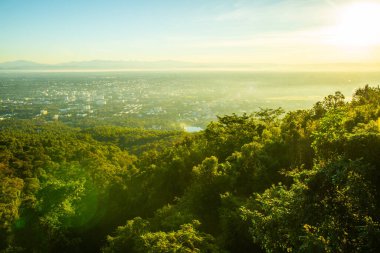 Top view of Chiangmai cityscape in the morning, Thailand.