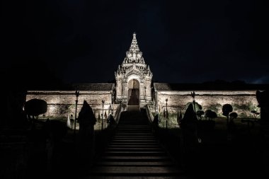 Phra Thad Lampang Luang temple in the night, Thailand.