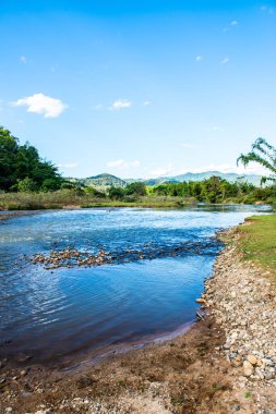 The river in Mueang Khong district, Thailand.