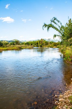 The river in Mueang Khong district, Thailand.