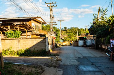 Small village in Mueang Khong district, Thailand.