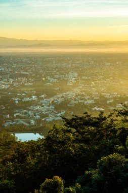 Sabahın erken saatlerinde Chiang Mai şehri, Tayland.