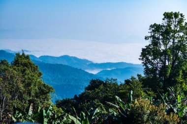 Mountain view at Doi Kiew Lom view point in Huai Nam Dang national park, Thailand.