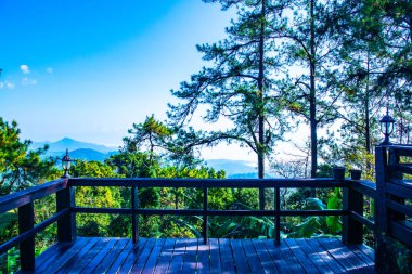 Mountain view at Doi Kiew Lom view point in Huai Nam Dang national park, Thailand.