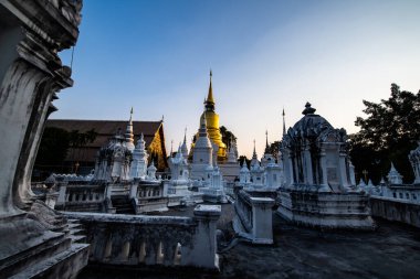 Suan Dok temple in the evenin, Thailand.