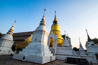Suan Dok temple in the evenin, Thailand.