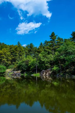 Lake view with reflection in Doi Inthanon national park, Thailand.