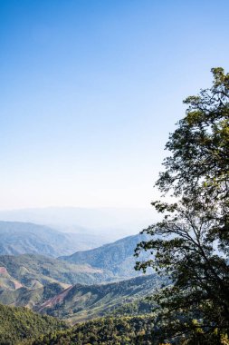 Mountain view at 1715 view point in Nan province, Thailand.
