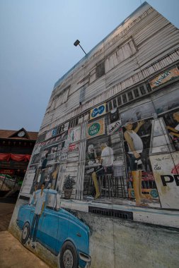 UTTARADIT, THAILAND - 6 Nisan 2019: Laplae pazarı, Tayland.