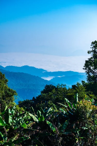 Vista Montanha Ponto Vista Doi Kiew Lom Parque Nacional Huai — Fotografia de Stock