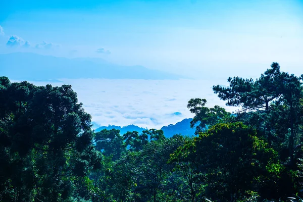 Mountain View Doi Kiew Lom View Point Huai Nam Dang — Stock Photo, Image