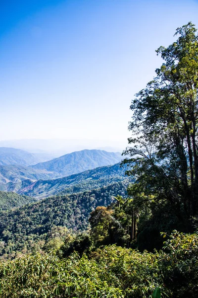 stock image Mountain view at 1715 view point in Nan province, Thailand.