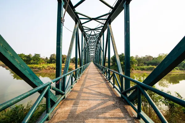 Järnbro Över Floden Sukhothai Provinsen Thailand — Stockfoto