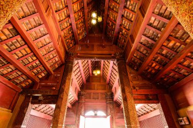 CHIANG MAI, THAILAND - March 21, 2021 : Beautiful Old Church in Wat Hang Dong, Chiangmai Province.