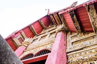 CHIANG MAI, THAILAND - March 21, 2021 : Beautiful Old Church in Wat Hang Dong, Chiangmai Province.