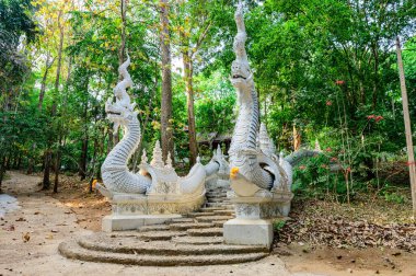 Naga Stairs of Wat Luang Khun Win in Chiangmai Province, Thailand.