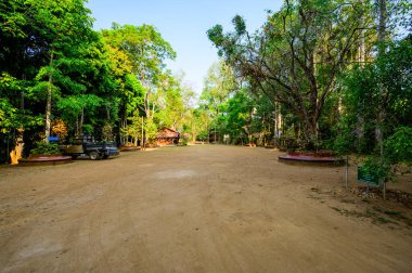 CHIANG MAI, THAILAND - March 21, 2021 : Landscape of Wat Luang Khun Win in Chiangmai Province, Thailand.