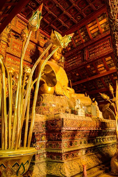 Chiang Mai Thailand March 2021 Ancient Buddha Statue Wat Hang — Stock Photo, Image