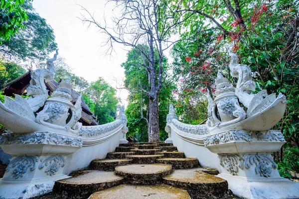 Lanna Style Stair Wat Luang Khun Win Chiangmai Province Thailand — Photo