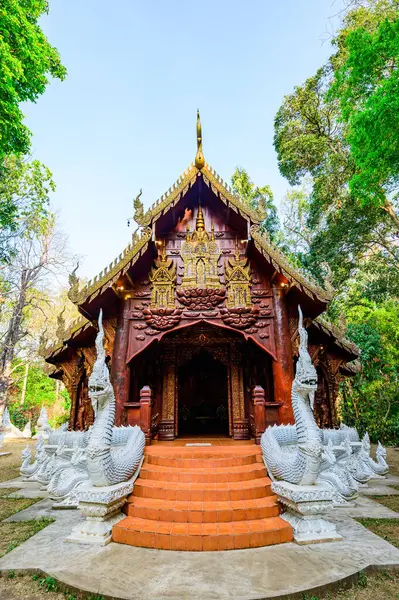 Lanna Style Church Wat Luang Khun Win Chiangmai Province Thailand — 스톡 사진