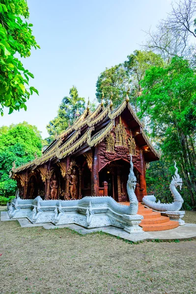 Lanna Style Church Wat Luang Khun Win Chiangmai Province Thailand — Stok fotoğraf