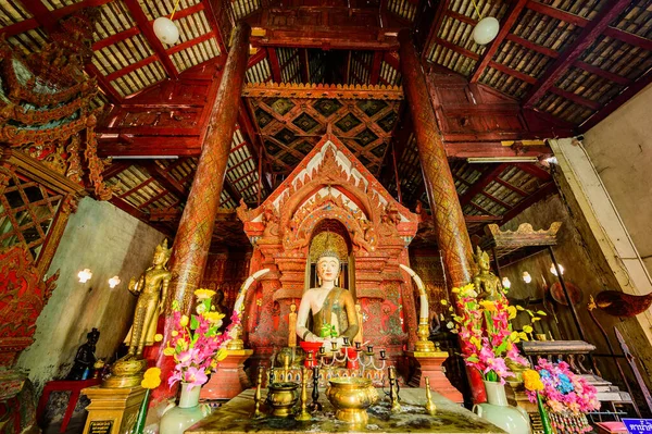 Chiang Mai Thailand March 2021 Ancient Buddha Statue Wat Khun — Foto de Stock