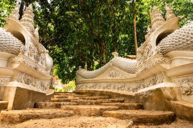 Thai Style Buddism Stair at Wat Luang Khun Win, Chiangmai Province.