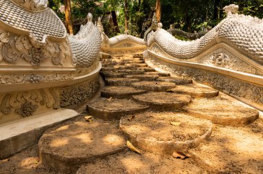 Thai Style Buddism Stair at Wat Luang Khun Win, Chiangmai Province.